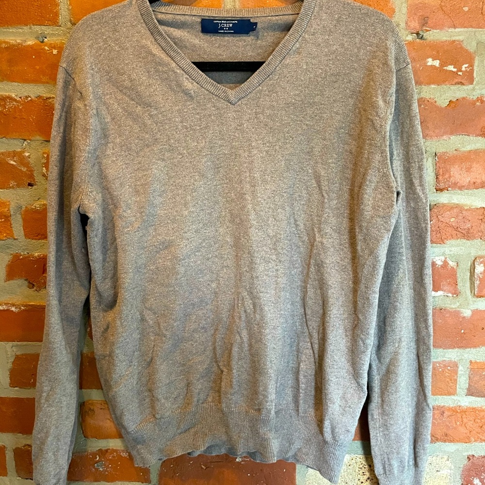 Cotton with Cashmere JCrew V-neck Sweater